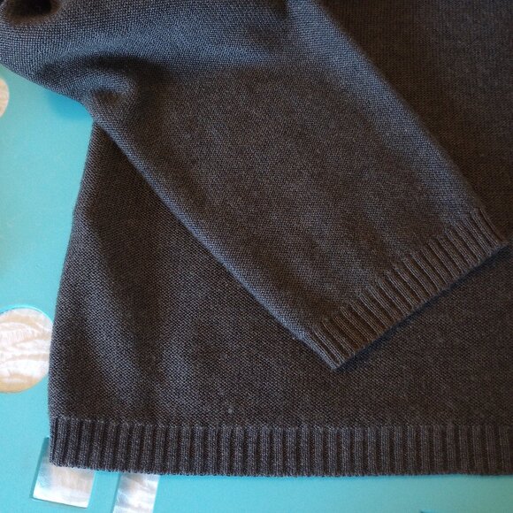 Eileen Fisher Long Sleeve Knit Top sz Small Petite Gray Tercel Merino Wool - Picture 3 of 6